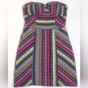 Staring At Stars‎ Tribal Southwestern Strapless Multicolor Mini Dress Size 4